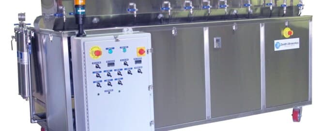 Large industrial SSW-960 Wire Cleaning System machine with a conveyor belt in Rockaway